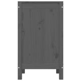 Grey laundry box 44x44x76 cm Solid pine wood