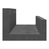 Étagères murales 2 pcs Gris 50x12x9 cm Bois de pin massif