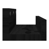 Étagères murales 2 pcs Noir 50x12x9 cm Bois de pin massif