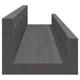 Étagères murales 2 pcs Gris 80x12x9 cm Bois de pin massif