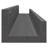 Étagères murales 2 pcs Gris 110x12x9 cm Bois de pin massif