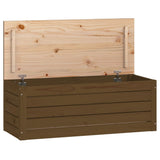 Boîte de rangement Marron miel 89x36,5x33 cm Bois massif pin