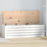 Boîte de rangement Blanc 109x36,5x33 cm Bois massif de pin