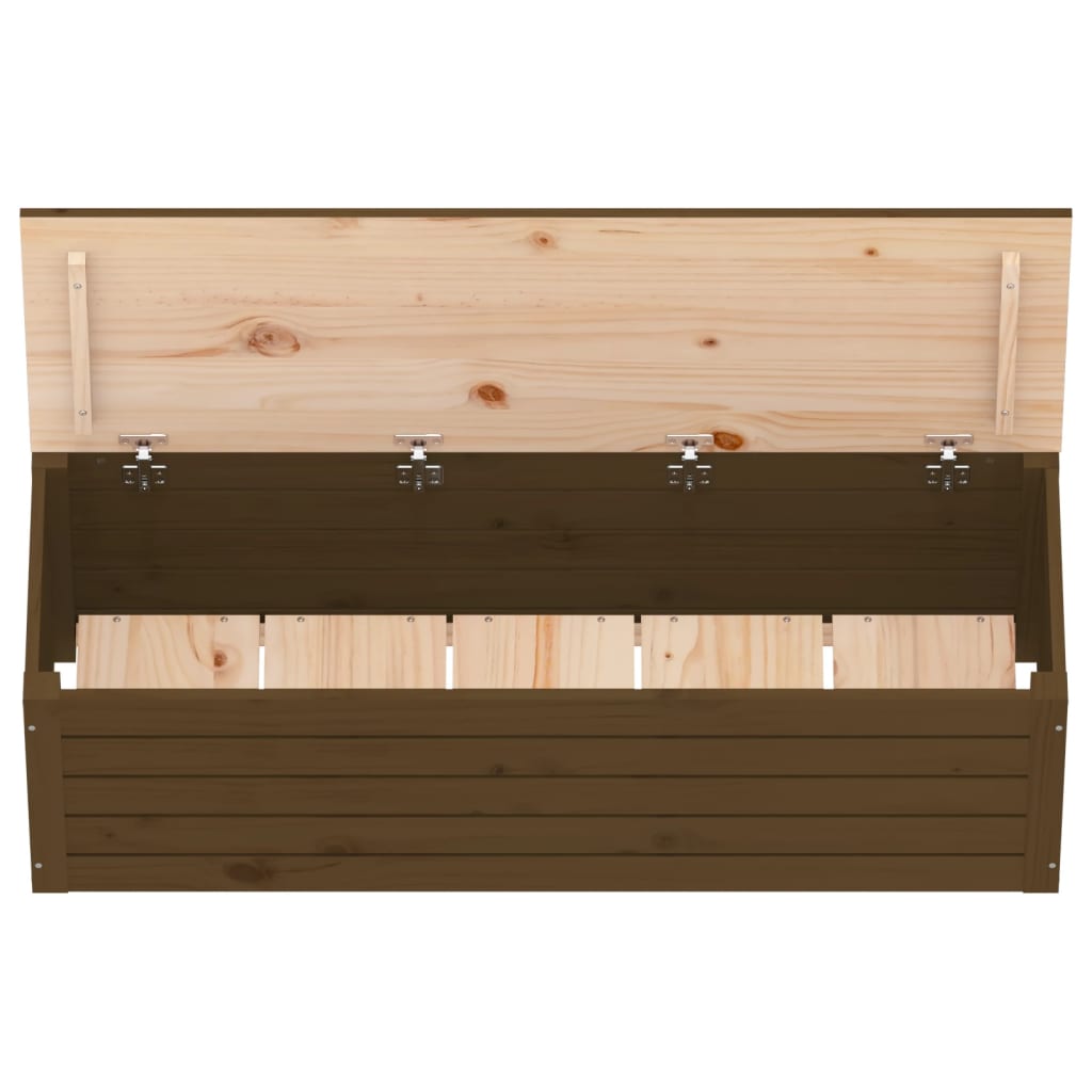 Boîte de rangement Marron miel 109x36,5x33 cm Bois massif pin