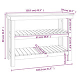 Banc de travail Gris 110,5x50x80 cm Bois de pin massif