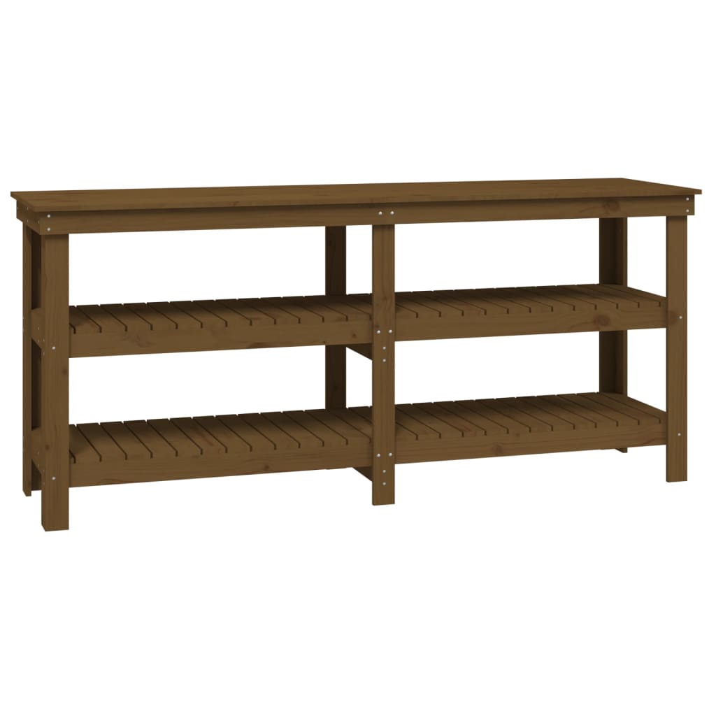 Banc de travail Marron miel 181x50x80 cm Bois de pin massif