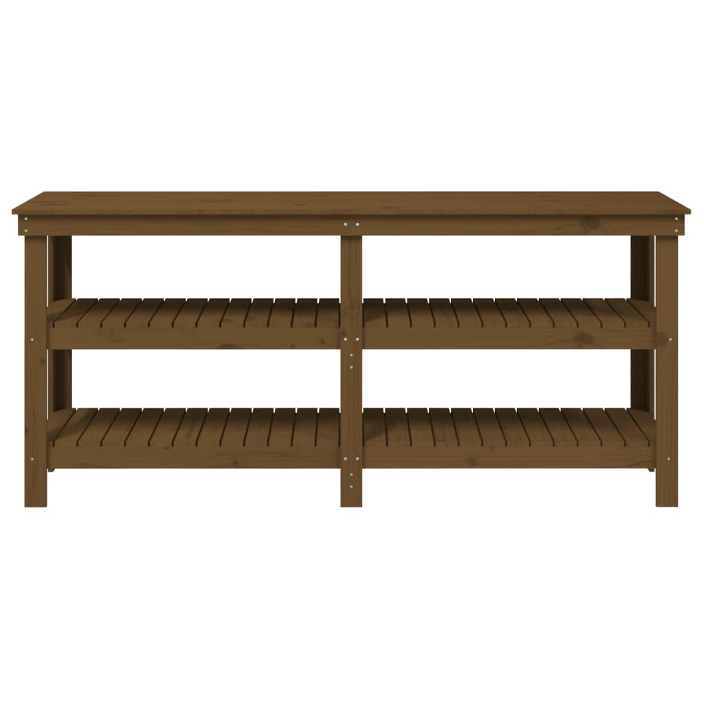 Banc de travail Marron miel 181x50x80 cm Bois de pin massif