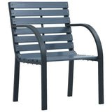 Chaises de jardin lot de 2 sapin massif acier enduit de poudre