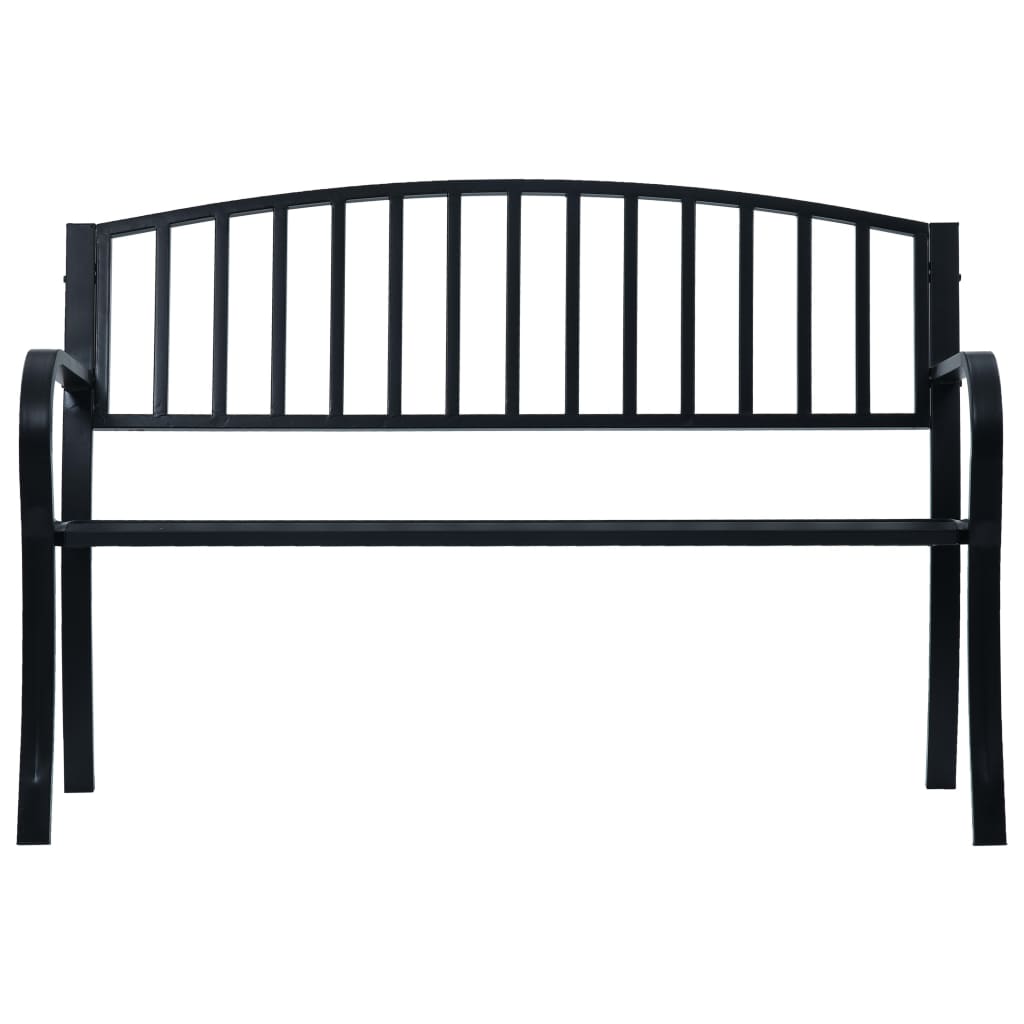 Banc de jardin Noir 120 cm Acier