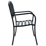 Banc de jardin Noir 120 cm Acier