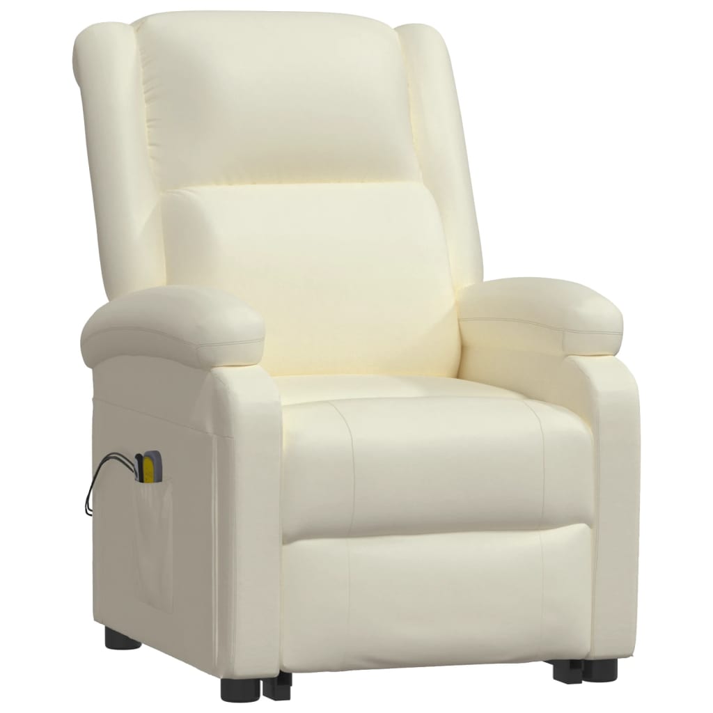 Fauteuil de massage Crème Similicuir