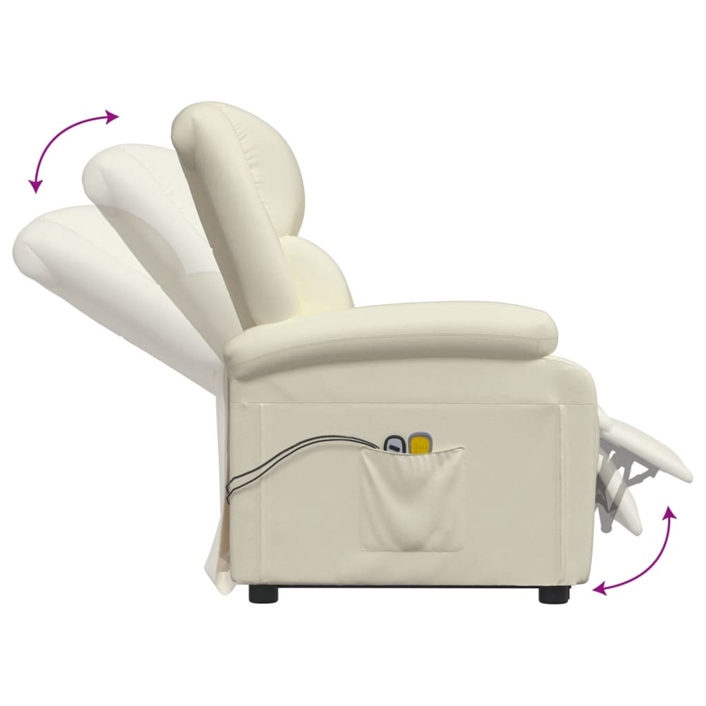 Fauteuil de massage Crème Similicuir