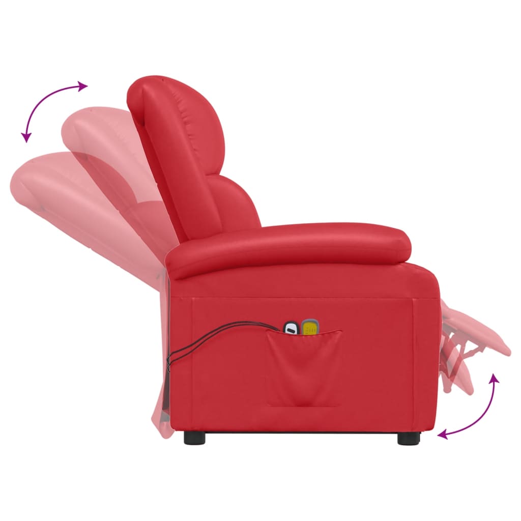 Fauteuil de massage Rouge Similicuir