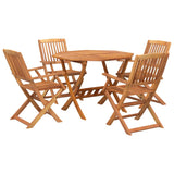 Ensemble à manger de jardin 5 pcs Bois d'acacia solide