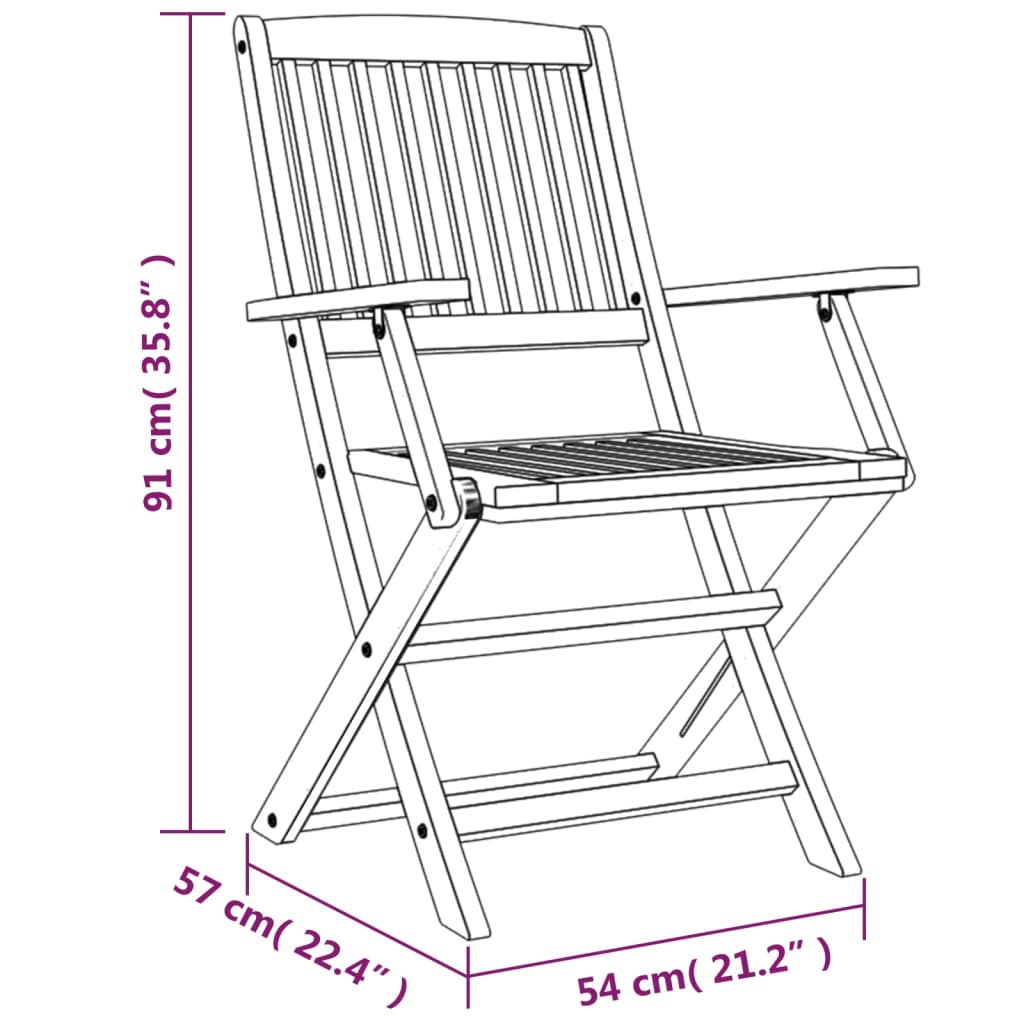 Ensemble à manger de jardin 5 pcs Bois d'acacia solide