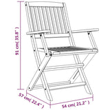 Ensemble à manger de jardin 5 pcs Bois d'acacia solide