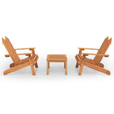 Ensemble de salon de jardin Adirondack 3 pcs bois acacia solide