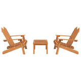 Ensemble de salon de jardin Adirondack 3 pcs bois acacia solide