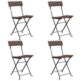 Chaises de bistrot pliantes lot de 4 Résine tressée et acier