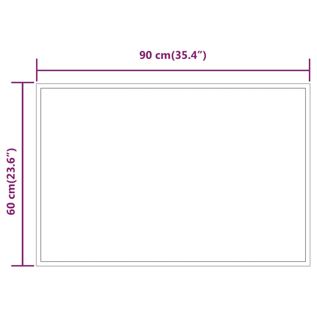 Miroir de salle de bain à LED 60x90 cm