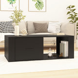 Coffee table Black 100x50.5x35 cm Engineered wood