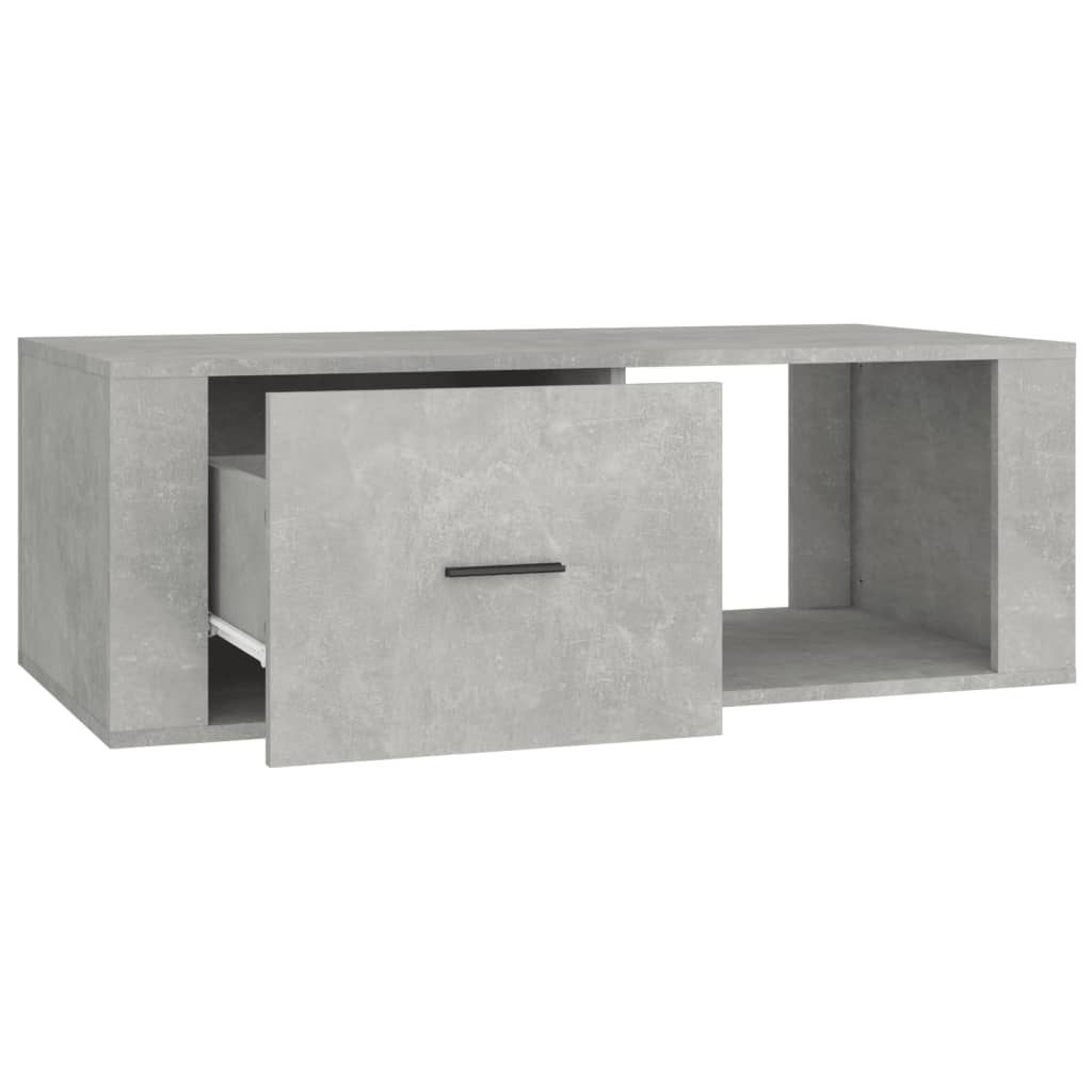 Table basse Gris béton 100x50,5x35 cm Bois d'ingénierie