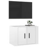 Meuble TV mural Blanc brillant 57x34,5x40 cm