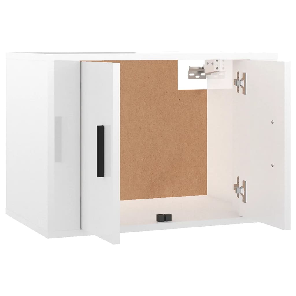 Meuble TV mural Blanc brillant 57x34,5x40 cm