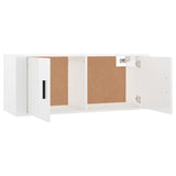 Meuble TV mural Blanc brillant 100x34,5x40 cm