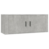 Meuble TV mural Gris béton 100x34,5x40 cm