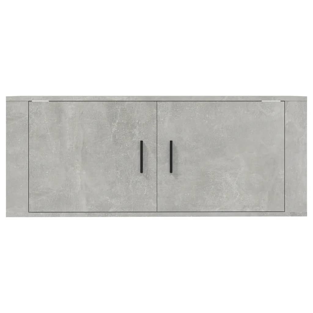 Meuble TV mural Gris béton 100x34,5x40 cm