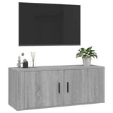 Meuble TV mural Sonoma gris 100x34,5x40 cm