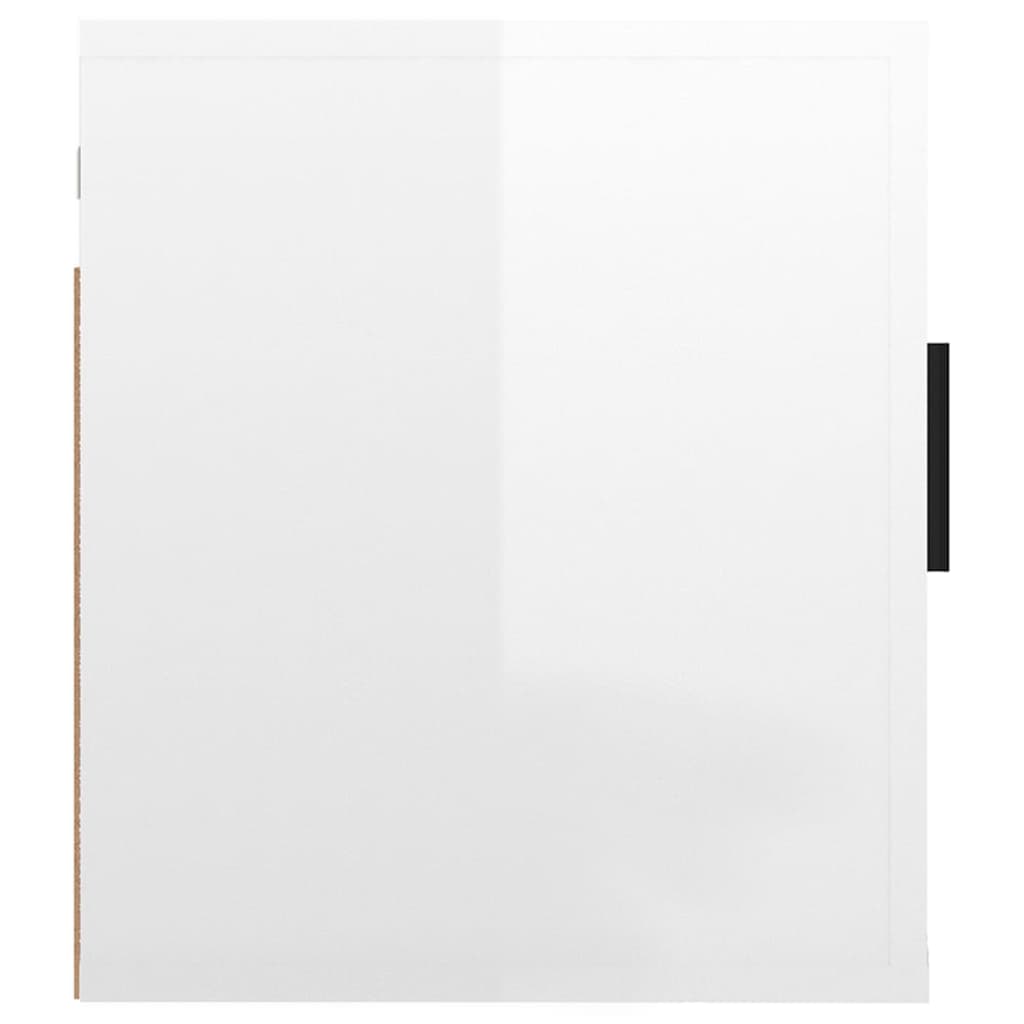 Meuble TV mural Blanc brillant 40x34,5x40 cm