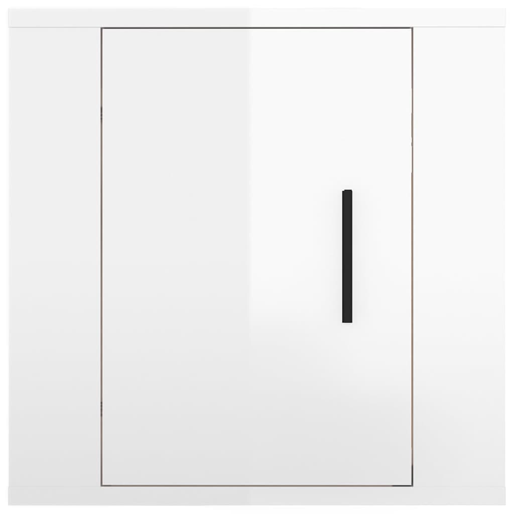 Meubles TV muraux 2 pcs Blanc brillant 40x34,5x40 cm