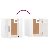 Meubles TV muraux 2 pcs Blanc brillant 40x34,5x40 cm