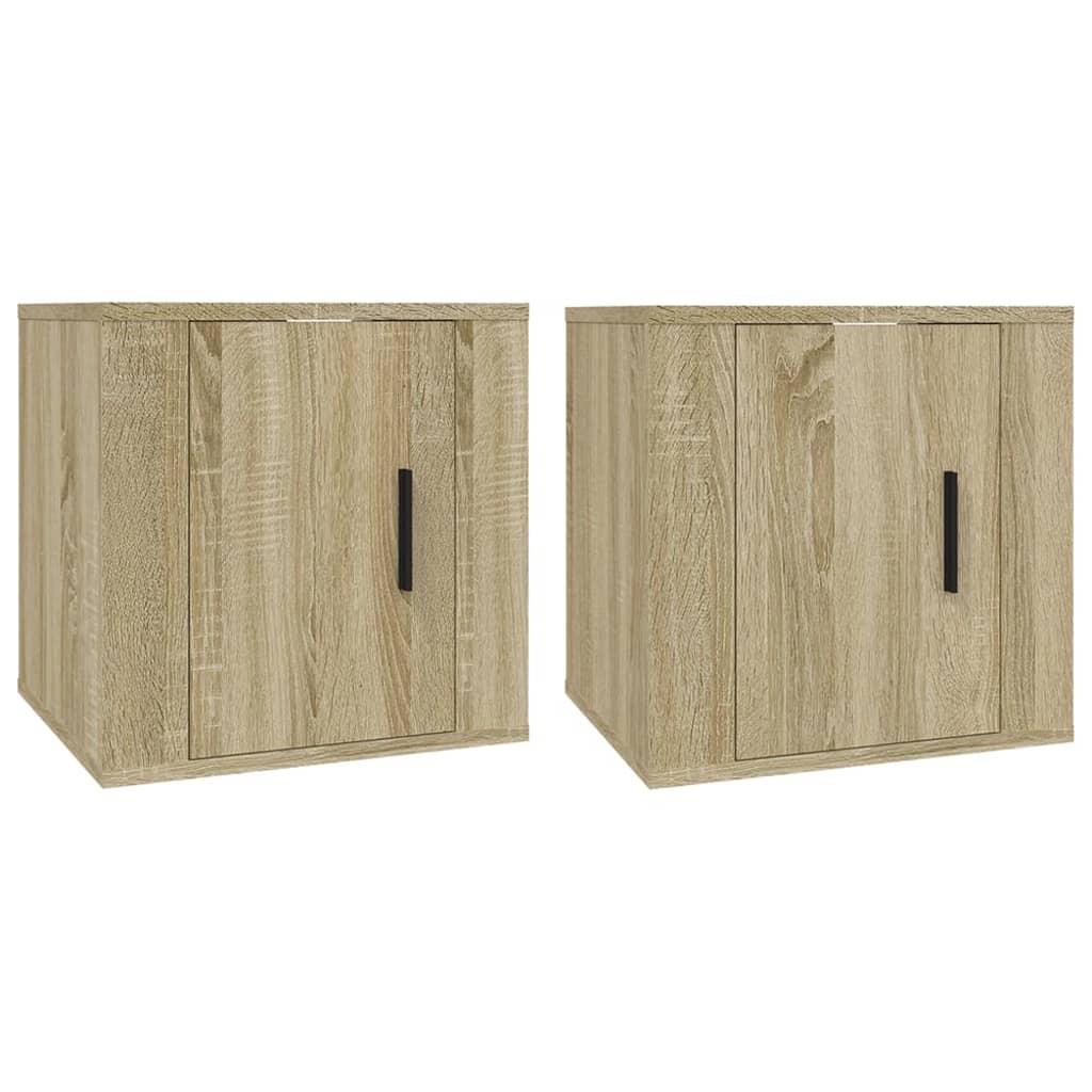 Meubles TV muraux 2 pcs Chêne sonoma 40x34,5x40 cm