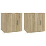 Meubles TV muraux 2 pcs Chêne sonoma 40x34,5x40 cm