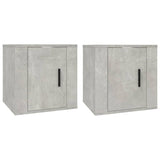 Meubles TV muraux 2 pcs Gris béton 40x34,5x40 cm