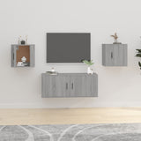 Meubles TV muraux 2 pcs Sonoma gris 40x34,5x40 cm