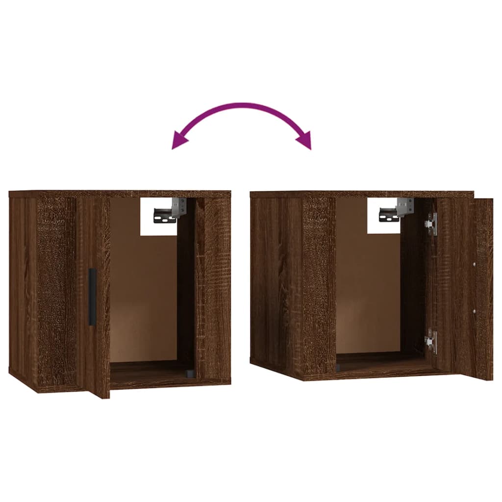 Meubles TV muraux 2 pcs Chêne marron 40x34,5x40 cm