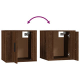 Meubles TV muraux 2 pcs Chêne marron 40x34,5x40 cm