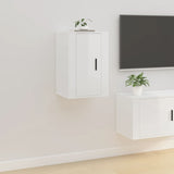 Meubles TV muraux 2 pcs Blanc brillant 40x34,5x60 cm