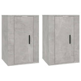 Meubles TV muraux 2 pcs Gris béton 40x34,5x60 cm