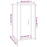 Meuble TV mural Blanc 40x34,5x80 cm