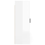 Meuble TV mural Blanc brillant 40x34,5x100 cm