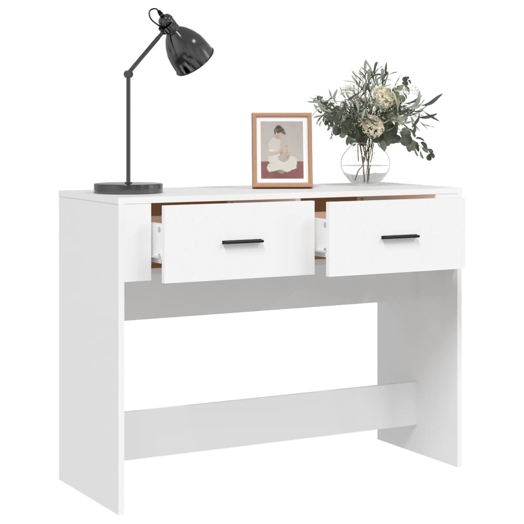 Console table White 100x39x75 cm Engineered wood