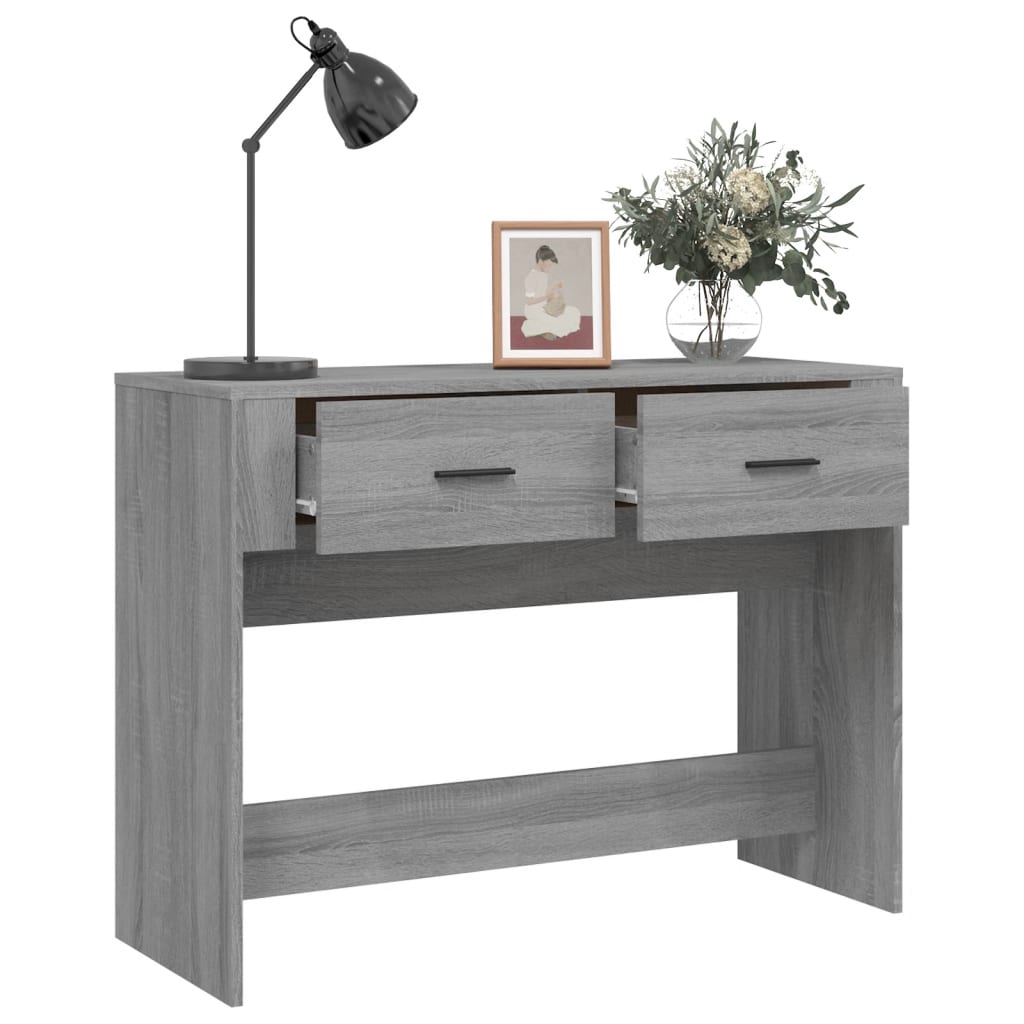 Table console Sonoma gris 100x39x75 cm Bois d'ingénierie