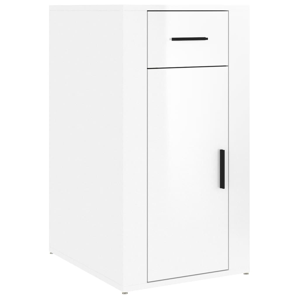 Armoire de bureau Blanc brillant 40x49x75 cm Bois d'ingénierie