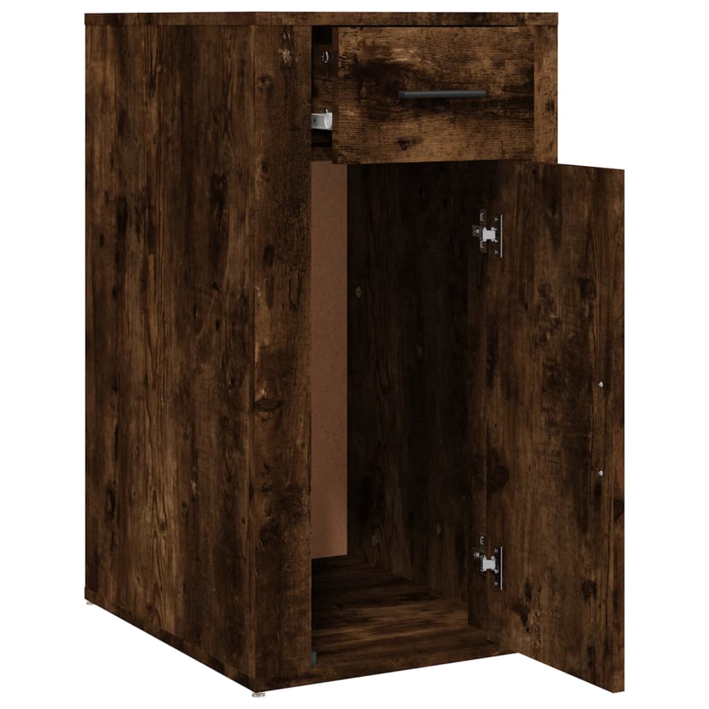 Armoire de bureau Chêne fumé 40x49x75 cm Bois d'ingénierie