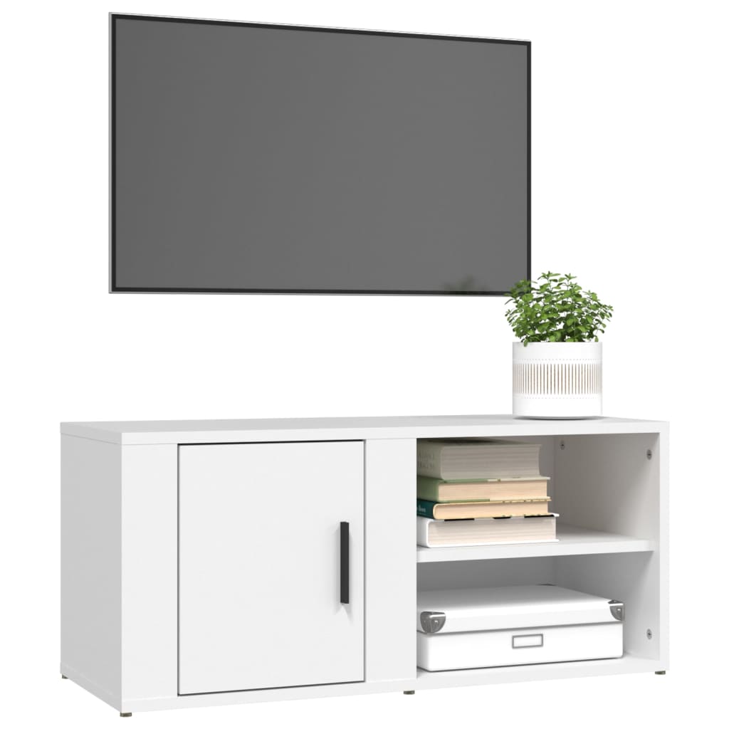 Meubles TV 2 pcs Blanc 80x31,5x36 cm Bois d'ingénierie